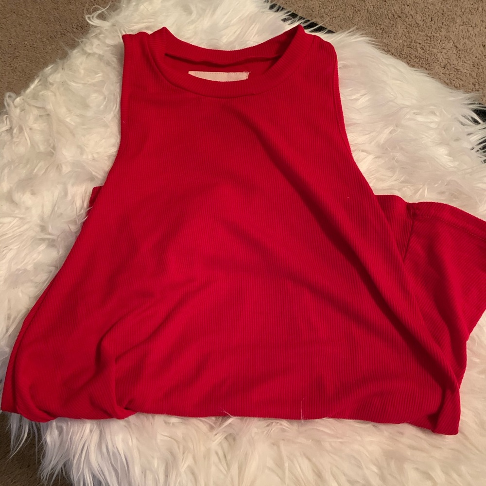 RED RACERBACK TANK - Picture 2 of 5